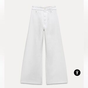 Zara ZW COLLECTION HIGH WAIST MARINE STRAIGHT JEANS - Size 2 in White